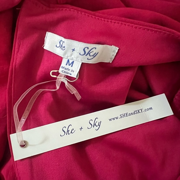 NWT Hot Pink She Sky Jumpsuit Size Medium - Picture 3 of 3